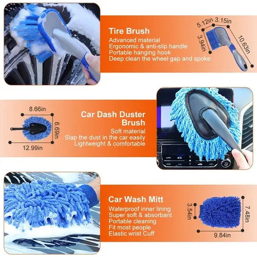 26Pcs Car Detailing Brush Kit Exterior Interior Car Cleaning Set Drill The Creative Hub