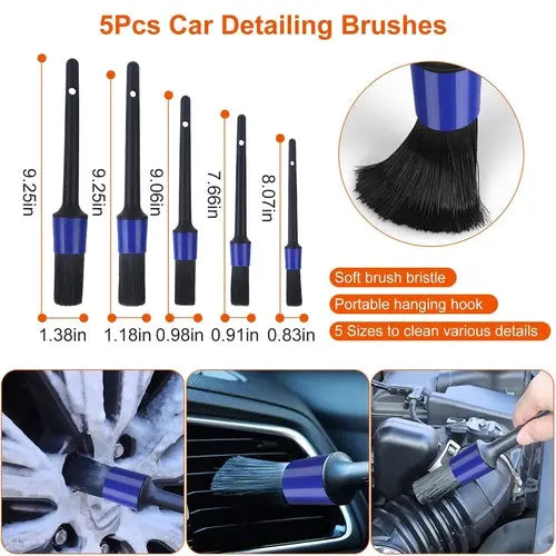 26Pcs Car Detailing Brush Kit Exterior Interior Car Cleaning Set Drill The Creative Hub