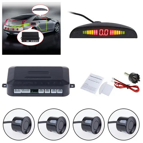 Universal Car LED Parking Sensor 4 Sensors system The Creative Hub