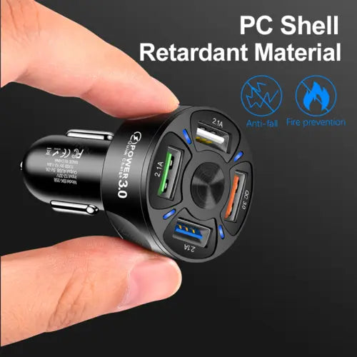 4 USB Car Charger Fast 7A QC3.0 Quick Car Chargr Adapter The Creative Hub