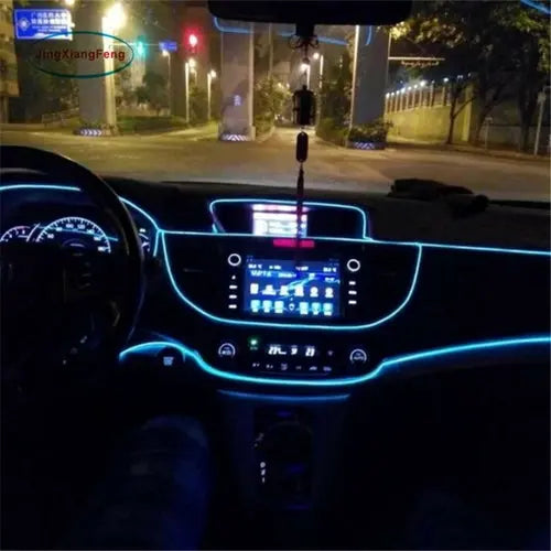 1pcs 1m Flexible EL Wire Noen Light 10 Colors DC 12V Car Interior LED CarStars